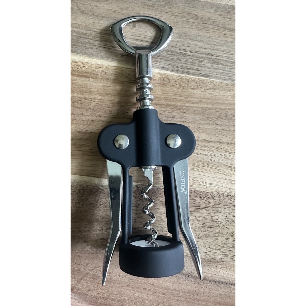 Oneida Black‎ Winged Corkscrew Wine Bottle Opener Barware